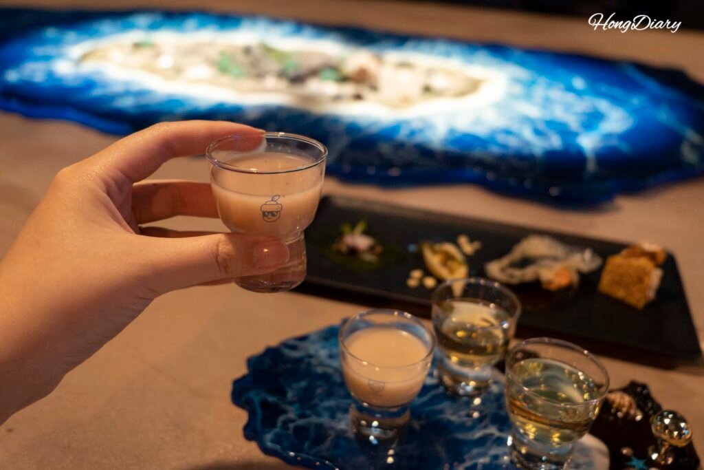 Jeju traditional liquor experience tasting session at Jeju-Hanjan Dongmun Market