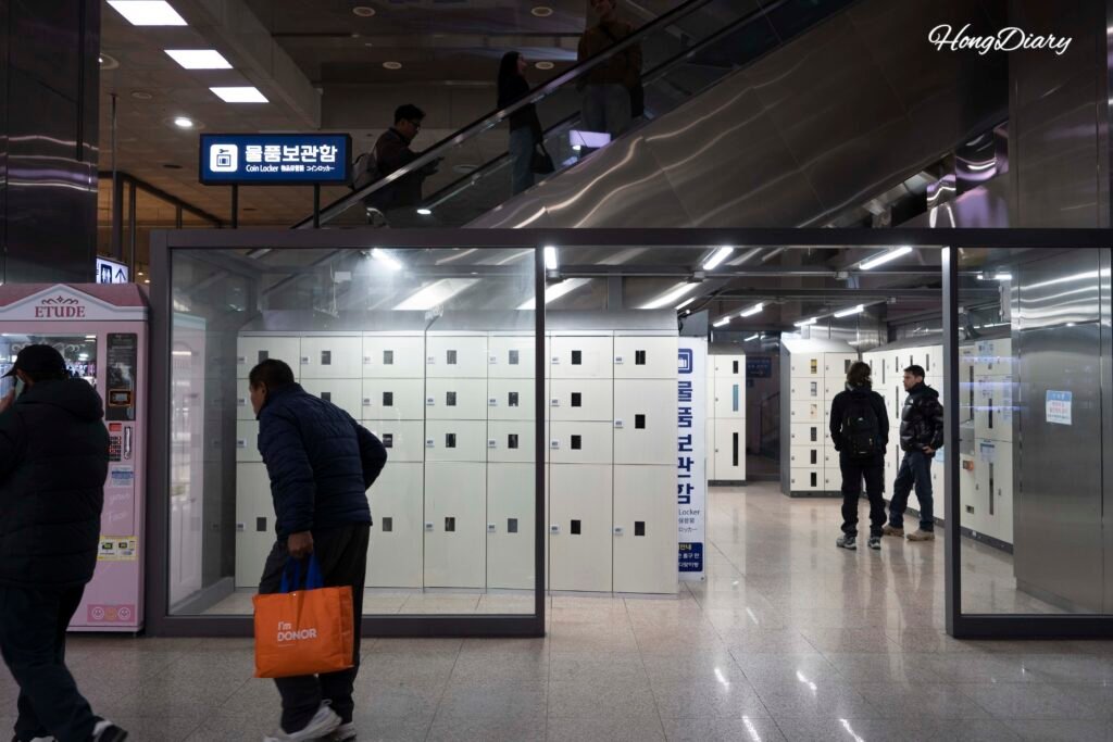 First floor coin lockers near Exit 5 at Busan Station