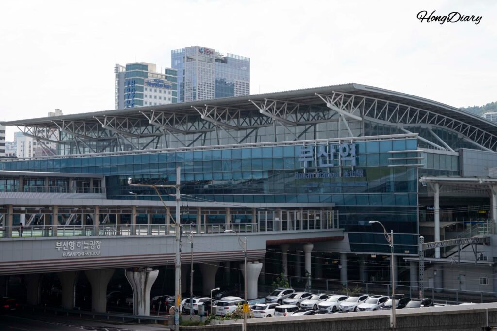 Busan Station exterior, KTX and SRT terminal
