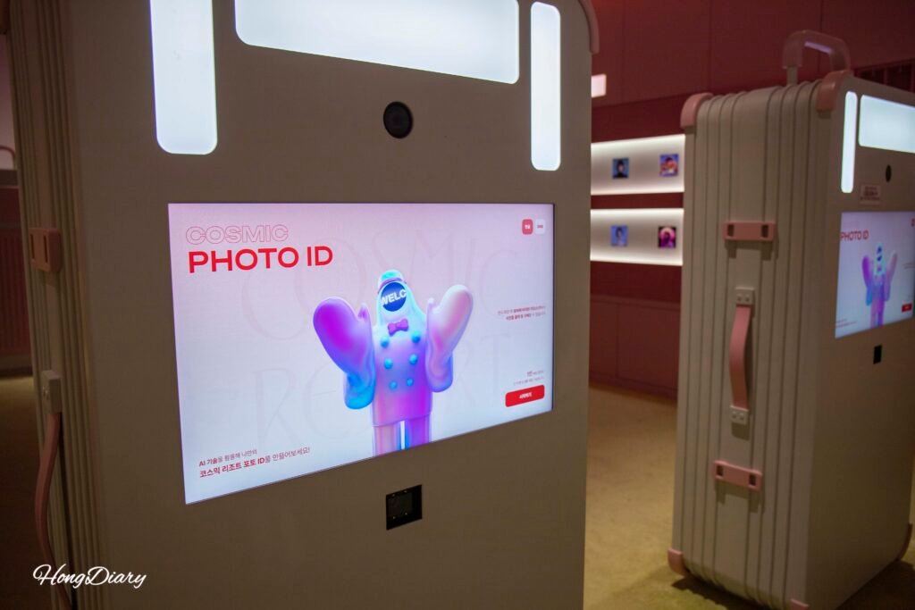 Photo ID booth inside Cosmic Resort Gyeongju