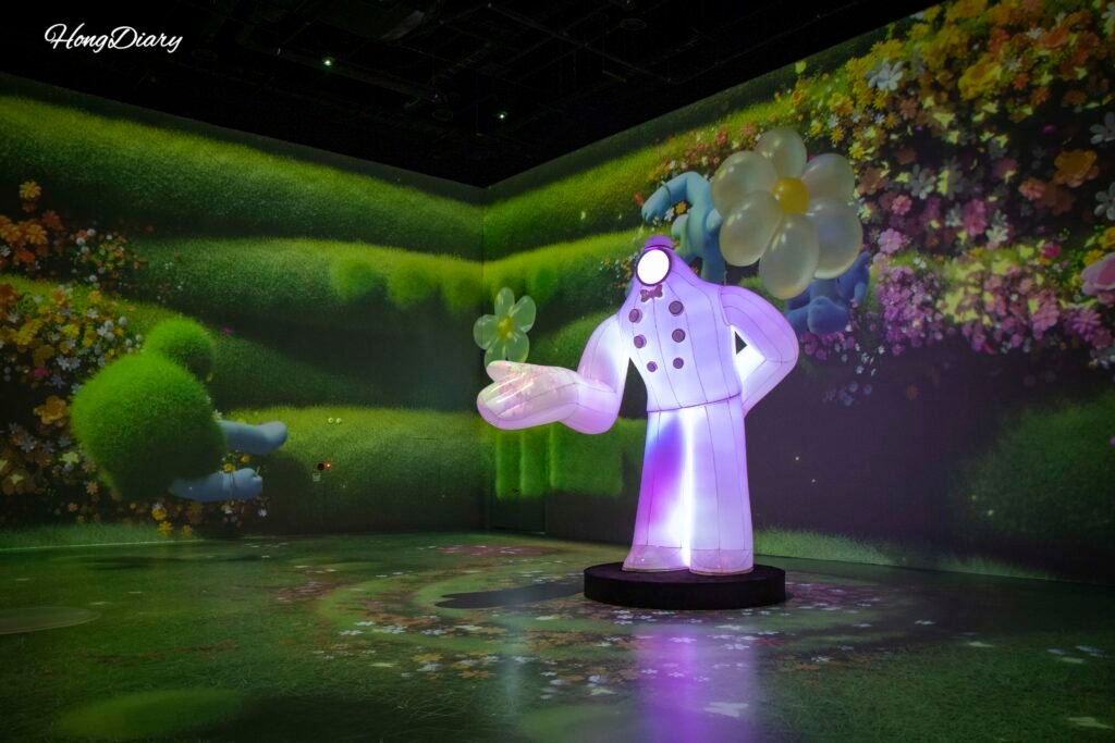 Large sculpture installation inside Cosmic Resort Gyeongju