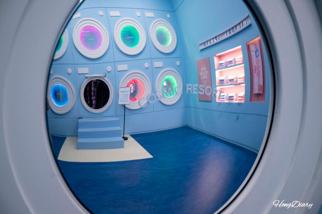 Espacio interactivo dentro del Cosmic Resort Gyeongju