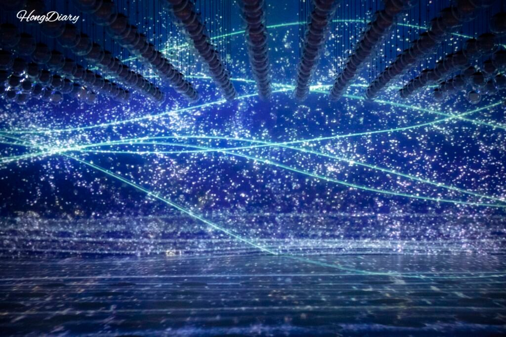Light installation zone inside Cosmic Resort Gyeongju
