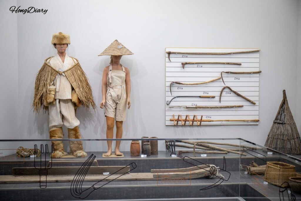 Exhibición sobre pescadores tradicionales coreanos en el Museo de Ciencias de la Pesca de Busan
