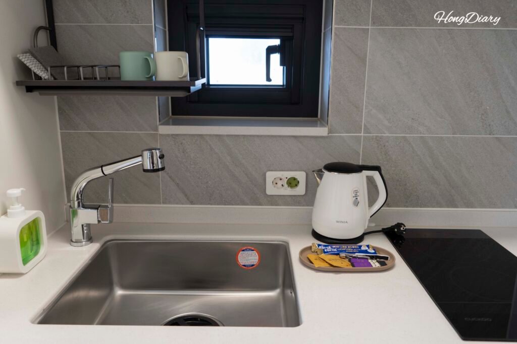 Cocina completa del Grazie Hotel Busan Yeongdo
