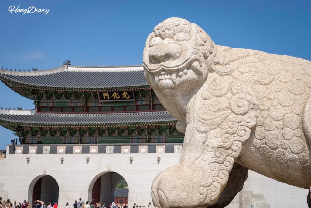 Haechi stone statue at Gyeongbokgung Palace, Seoul