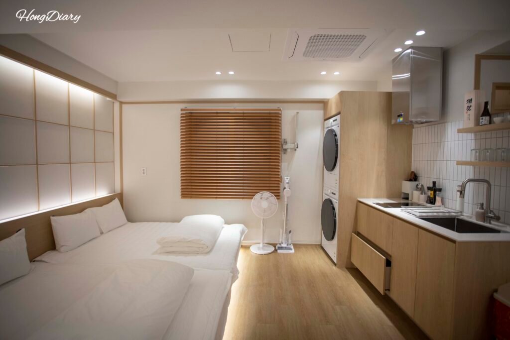 Jeongonjae Soo room interior — family accommodation near Busan Station