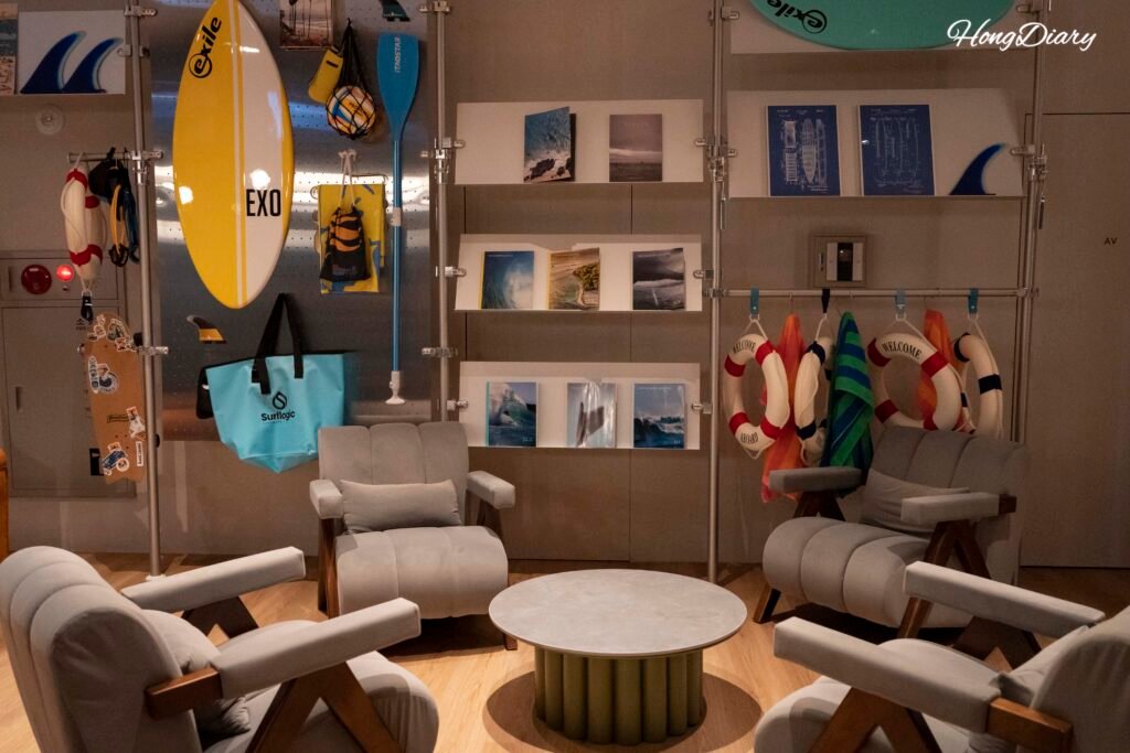 Open lobby and interior design of L7 Haeundae by Lotte Hotel