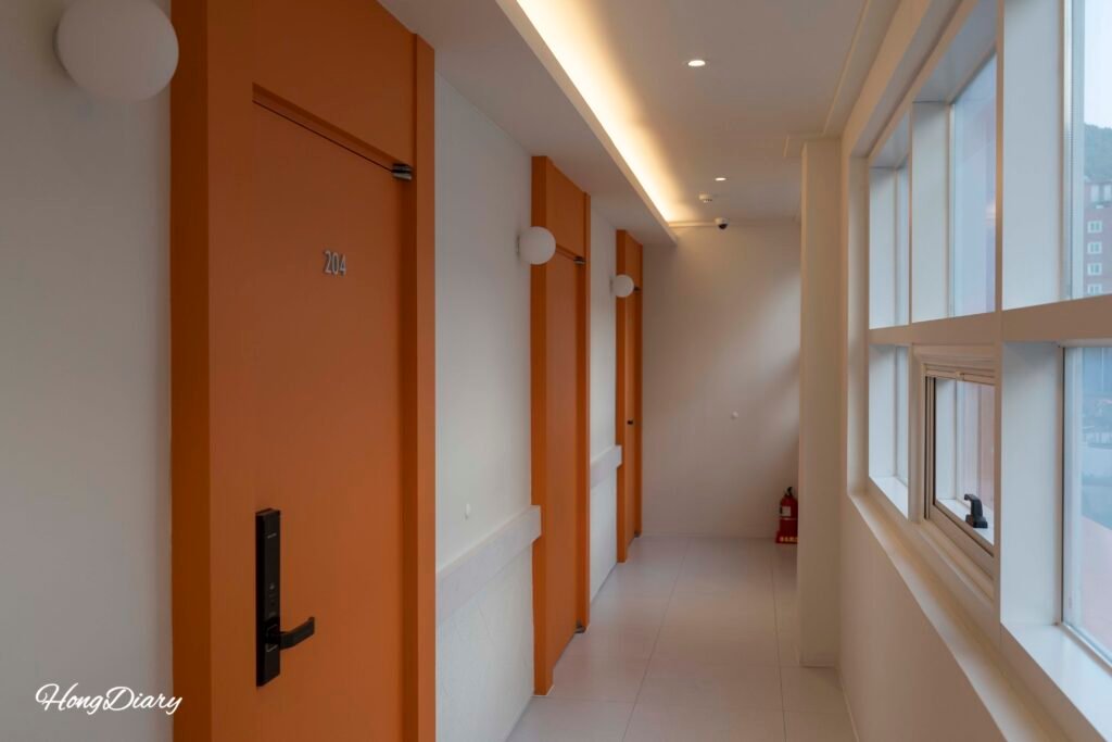 Interior corridor of Lyrical Hotel Busan Yeongdo