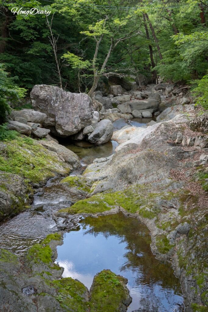 Clear mountain stream in Naewonsa Valley, Yangsan