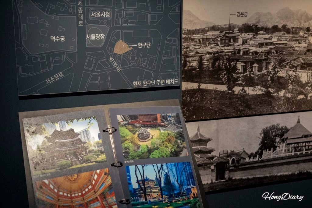 国立古宮博物館に展示された環丘壇と慶運宮の旧配置図