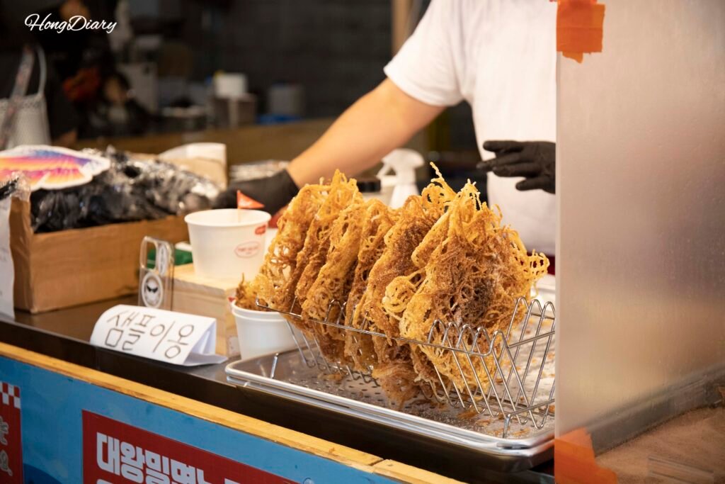 Food vendor booths at Port Village Busan 2026