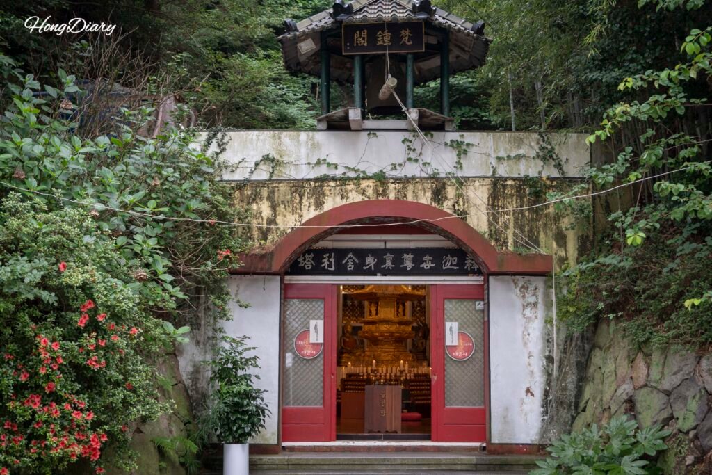 釜山太宗寺紫陽花が咲く法堂
