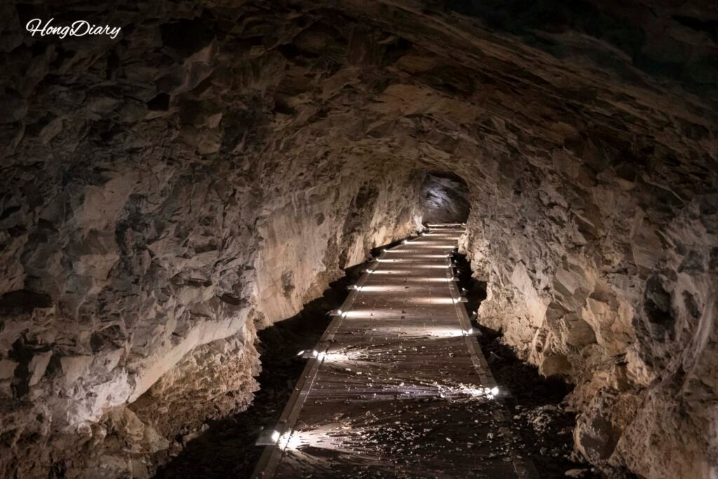Zona fotográfica dentro del Túnel de Vino de Yeongdong
