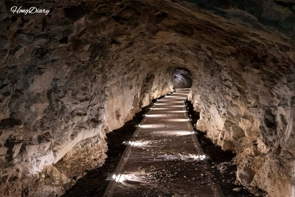Walkway inside the Yeongdong Wine Tunnel