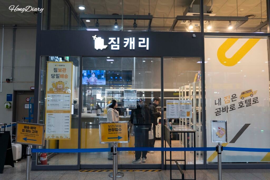 ジムキャリー釜山駅店の外観とカウンター