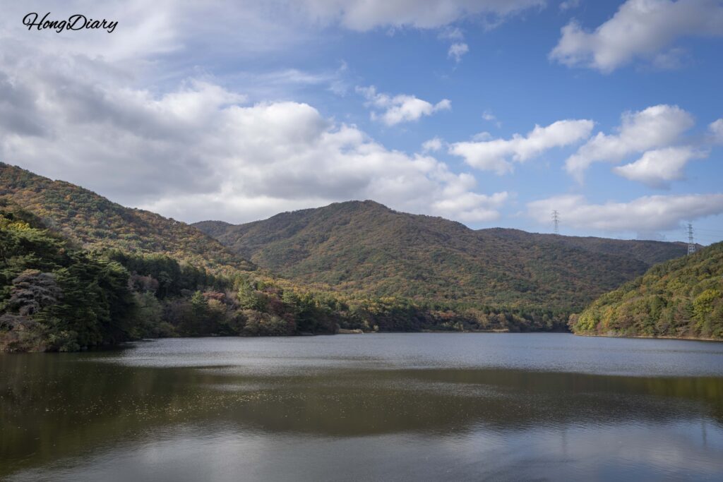 法基水源地のダムと湖の全景（慶尚南道梁山市）
