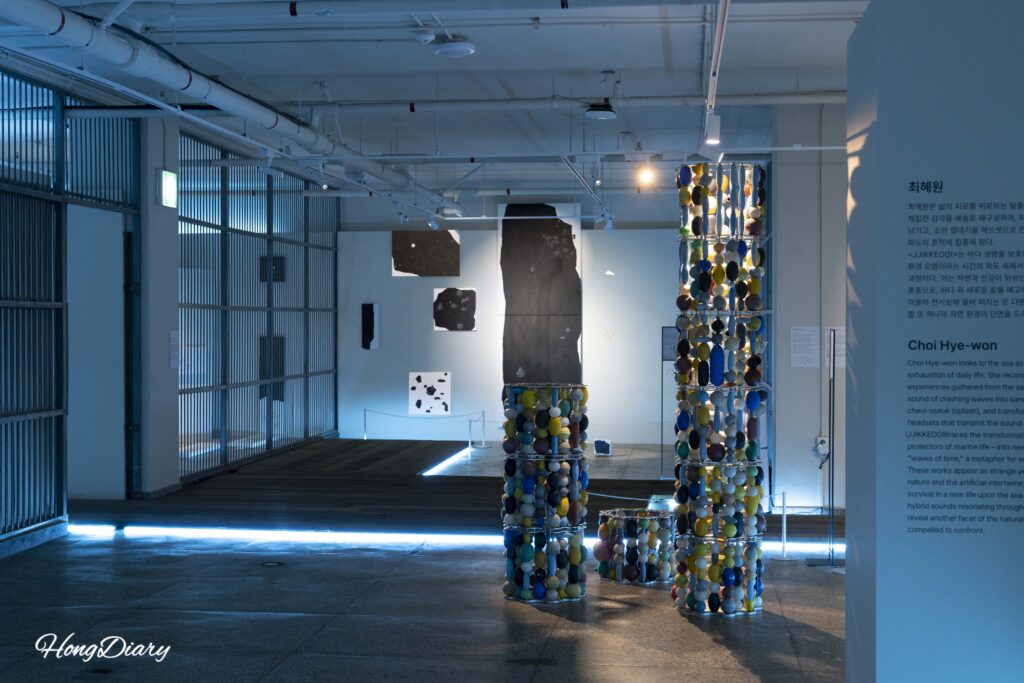 Art exhibition inside the original bank vault at the Busan Modern History Museum