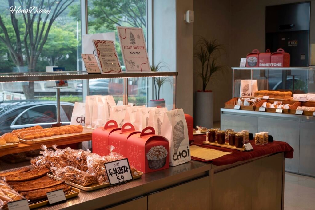 Variedad de panes Cafe Choi Yangsan Corea del Sur