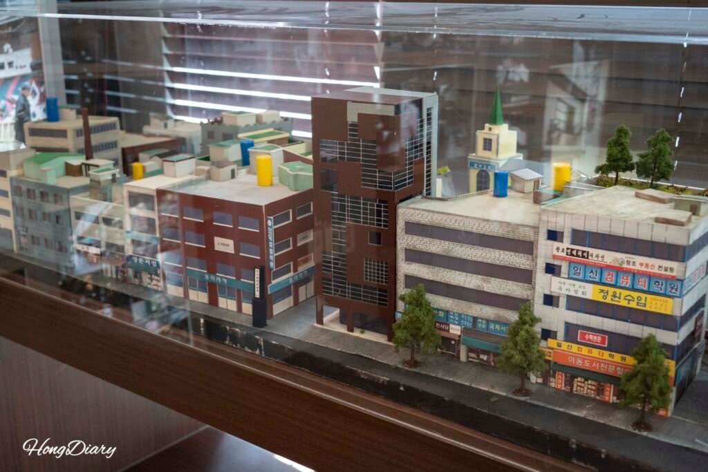 宝水洞本屋通り文化館に展示されている路地のミニチュア模型