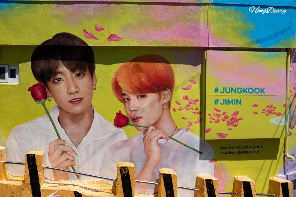 Mural BTS Jungkook Jimin Gamcheon Culture Village Busan