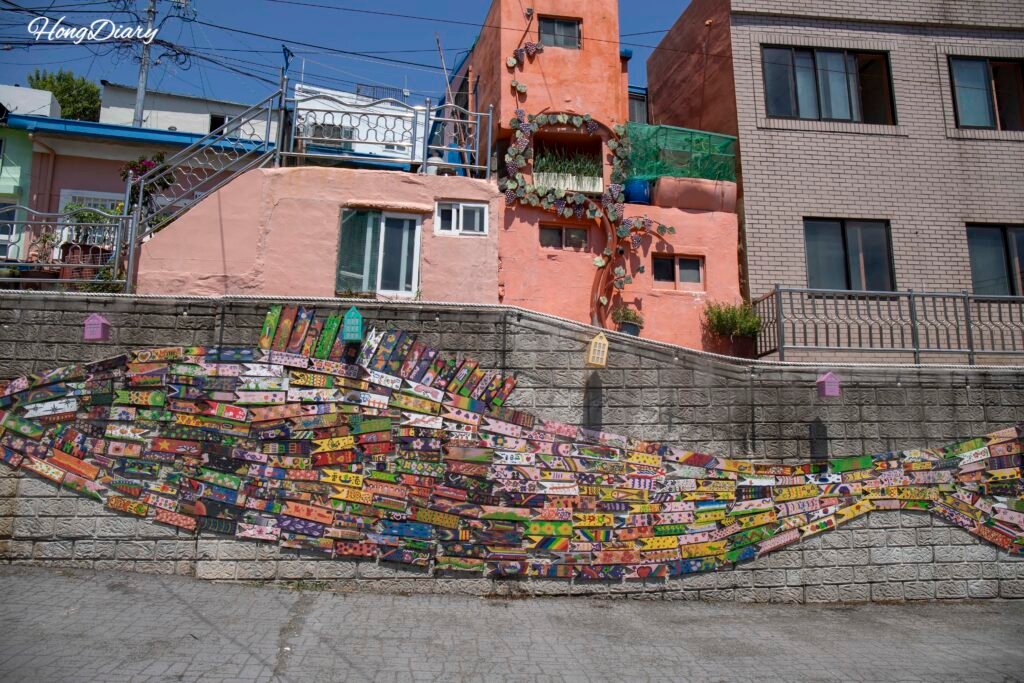 Fish mural Gamcheon Culture Village Busan photo spot