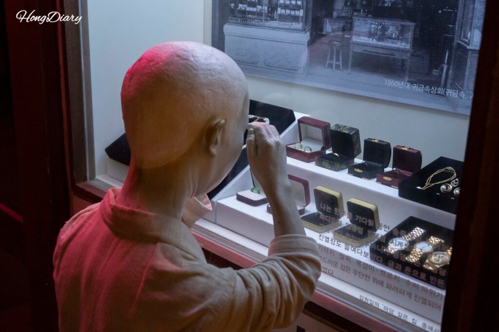 Recreated 1950s Korean jewelry shop exhibit at the Hyangchon Cultural Center in Daegu