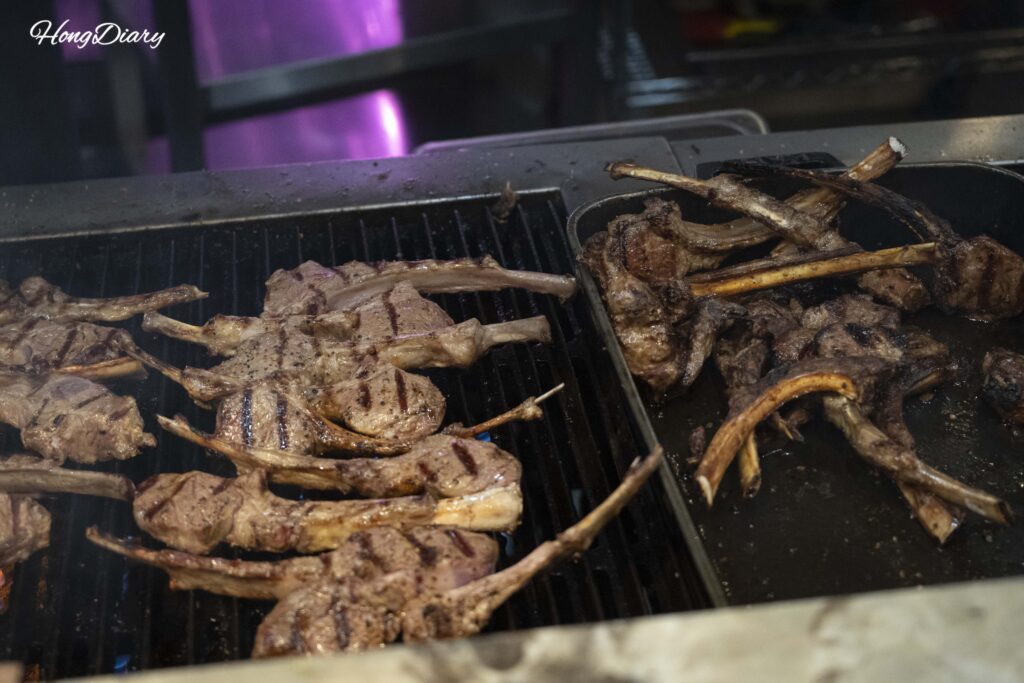 Grilled lamb steak from the open kitchen at The Buffet at Inter-Burgo Daegu