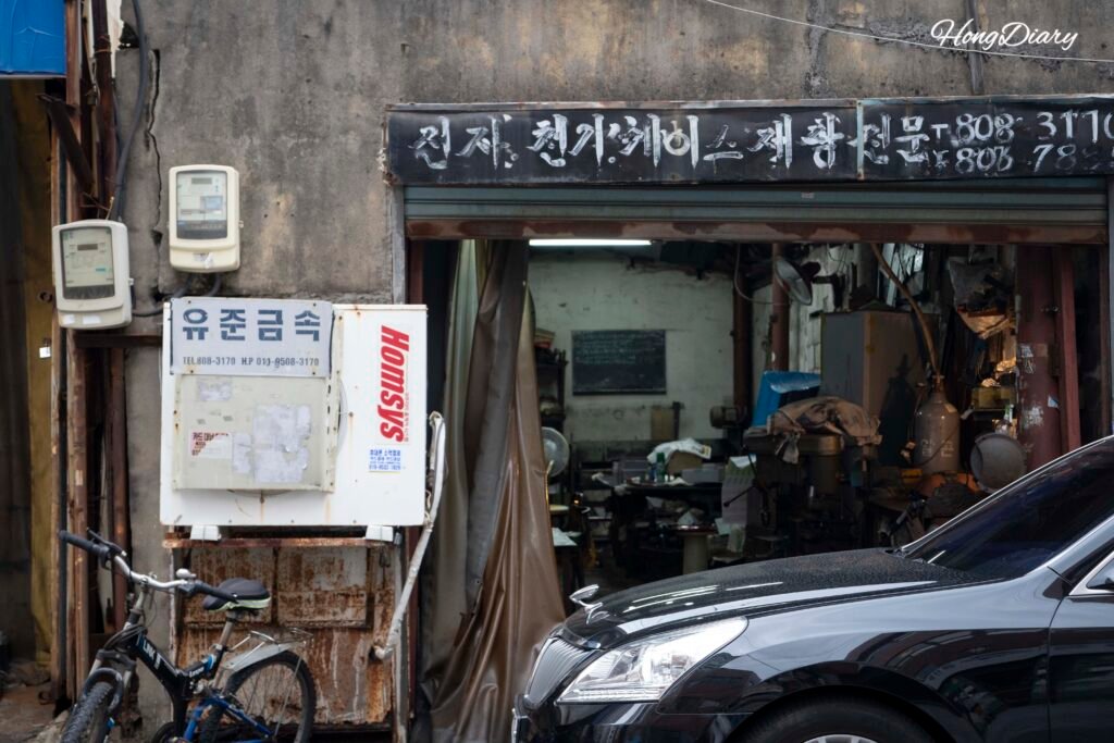 ジョンポ工具通り 釜山 路地 散歩