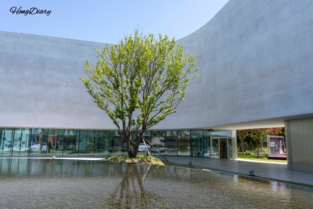 Entrance to the Jinju Silk Museum in Munsan-eup, Jinju, South Gyeongsang Province