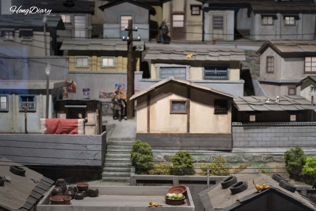 Maqueta a escala de los barrios de ladera de Busan en el Museo de Historia Moderna