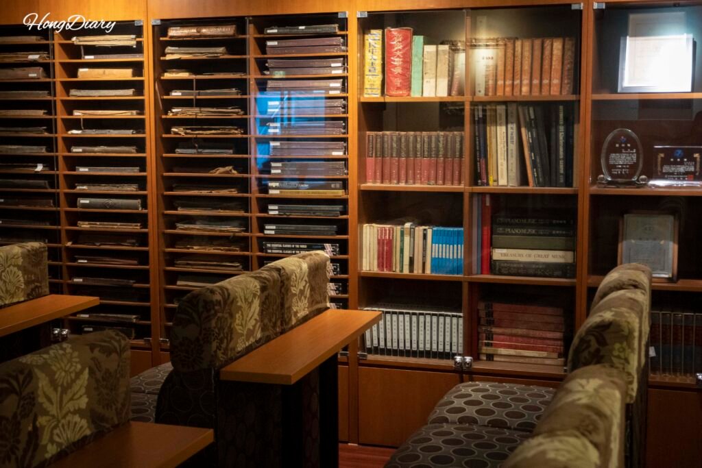 Interior of Nokhyang, Korea's oldest music listening room, in the basement of the Hyangchon Cultural Center building in Daegu