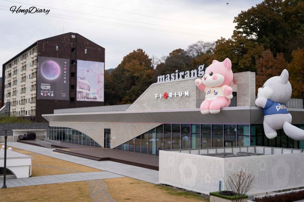 Exterior view of Piorium, an immersive media art space in Namwon, Jeollabuk-do, South Korea