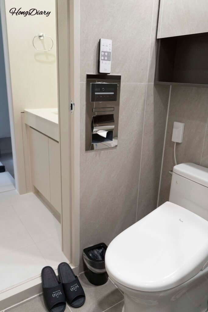 Bathroom and shower area in a Busan Seomyeon hotel