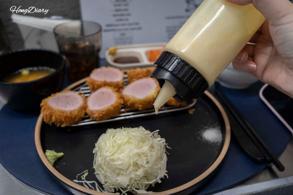 YBD hire katsu set with fresh salad and homemade dressing at HETZ