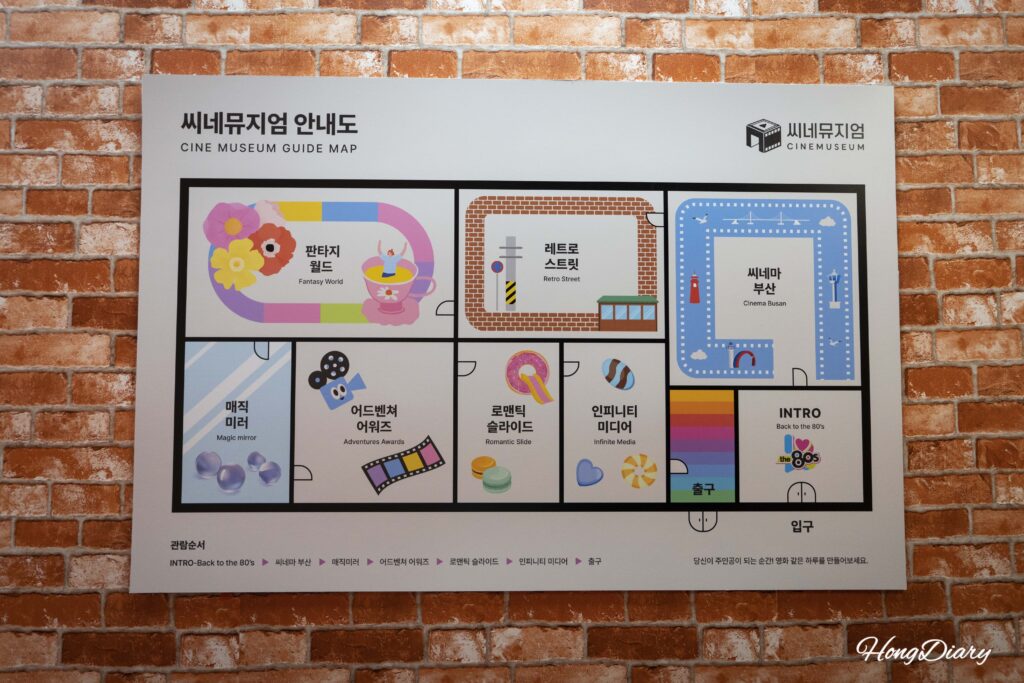 Mapa del Cine Museum en el 2do piso del Busan Museum of Movies