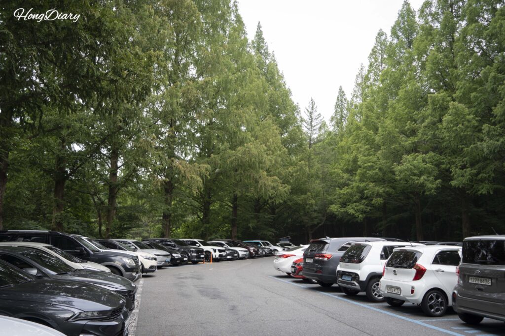 Estacionamiento N.° 1, el más cercano al teleférico del Geumosan en Gumi