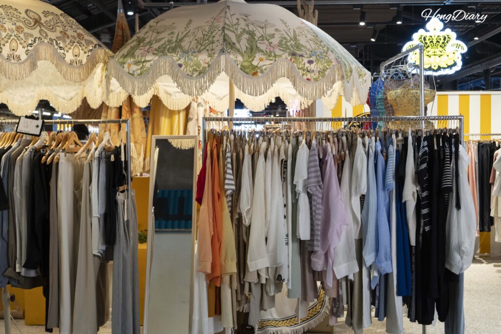 Clothing store interior inside Millac The Market in Gwangalli