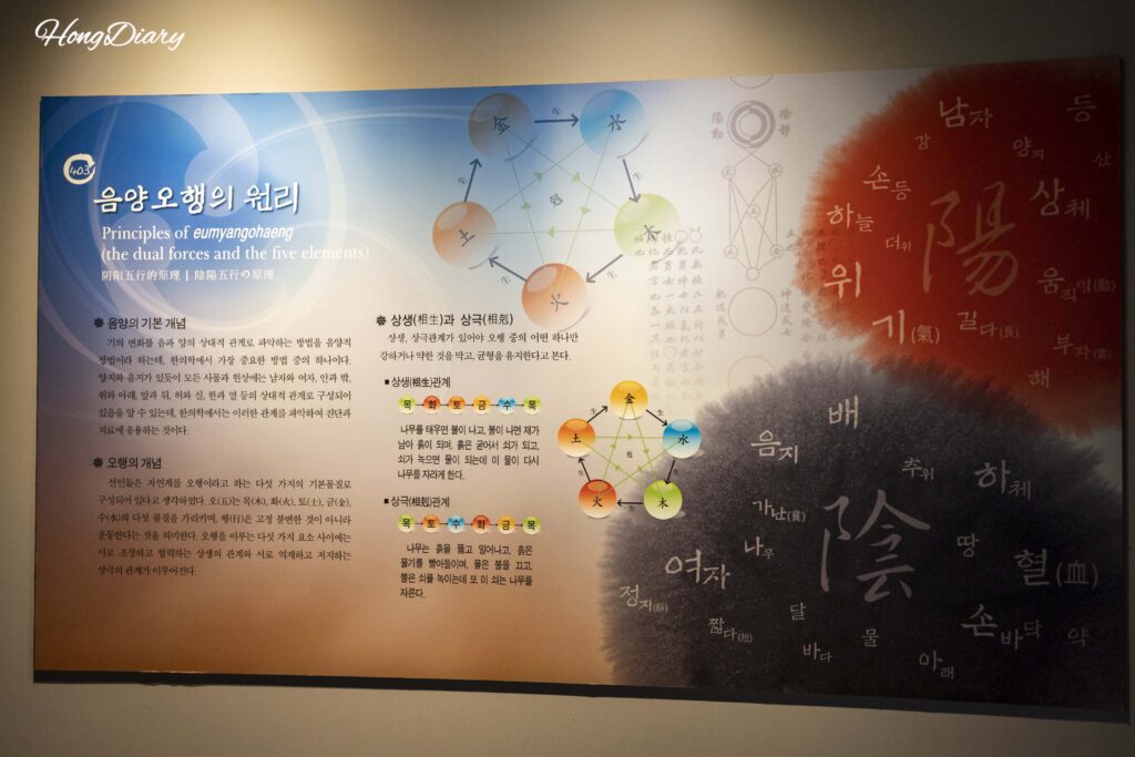 Exhibición sobre yin-yang y cinco elementos en el Museo Yangnyeongsi de Daegu