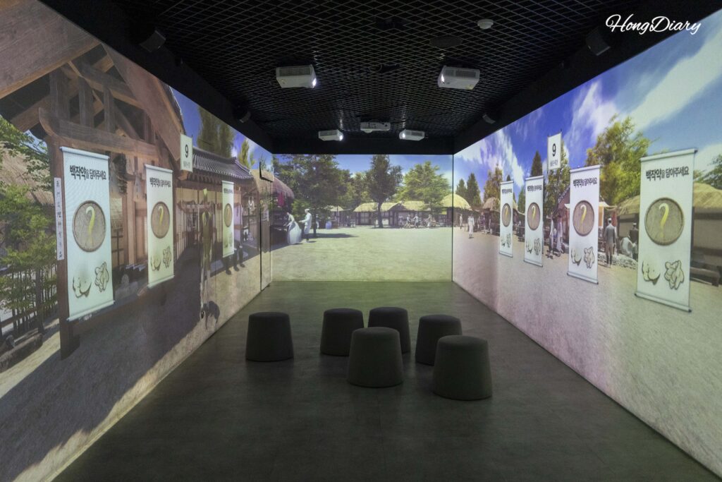 Zona de experiencia digital en el Museo Yangnyeongsi de Daegu