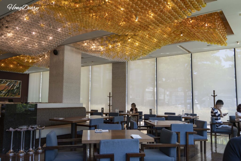 Interior view of Ristorante buffet restaurant at Hotel Nongshim, Dongnae-gu, Busan