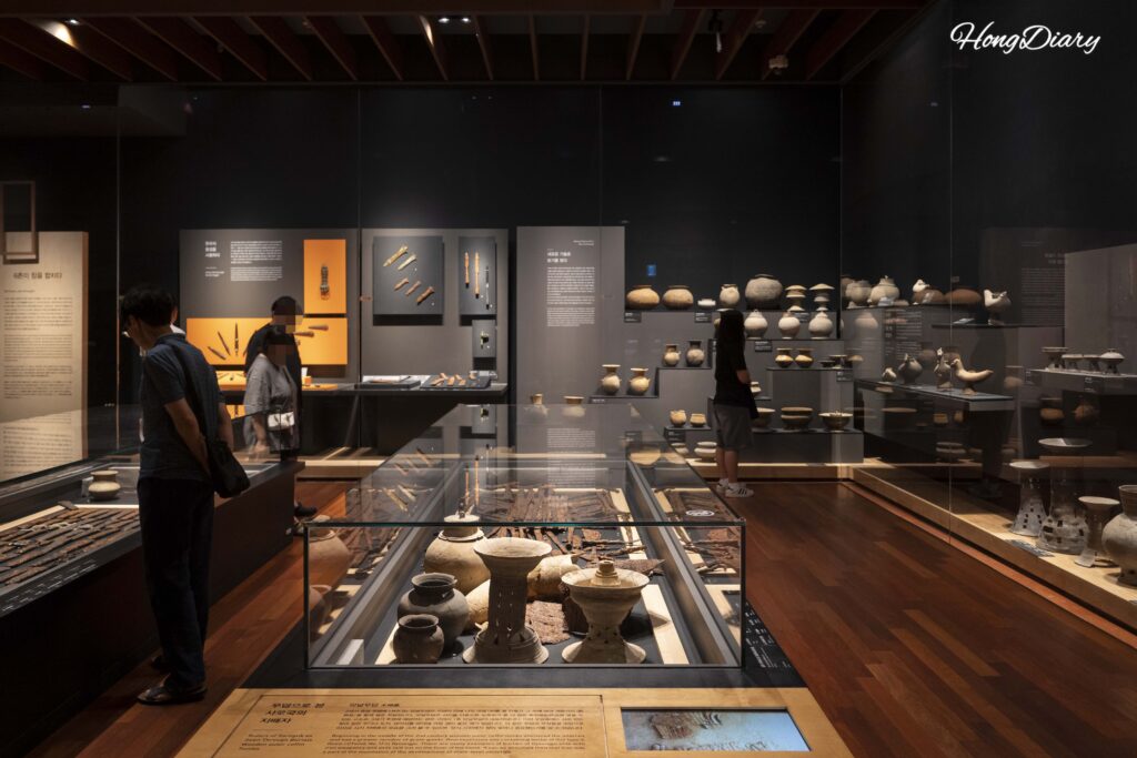 Ancient artifacts from the Silla Kingdom's formative period displayed in Room 1 at Gyeongju National Museum