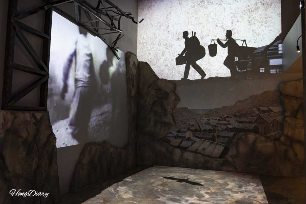 Immersive video installation about Korean War-era education at the Busan Education History Museum, third floor