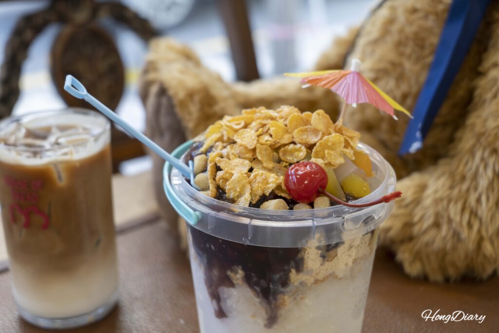 BB Bingsu Castillo de Arena postre coreano de hielo raspado con forma de castillo de arena en House of Bread BB Gwangalli