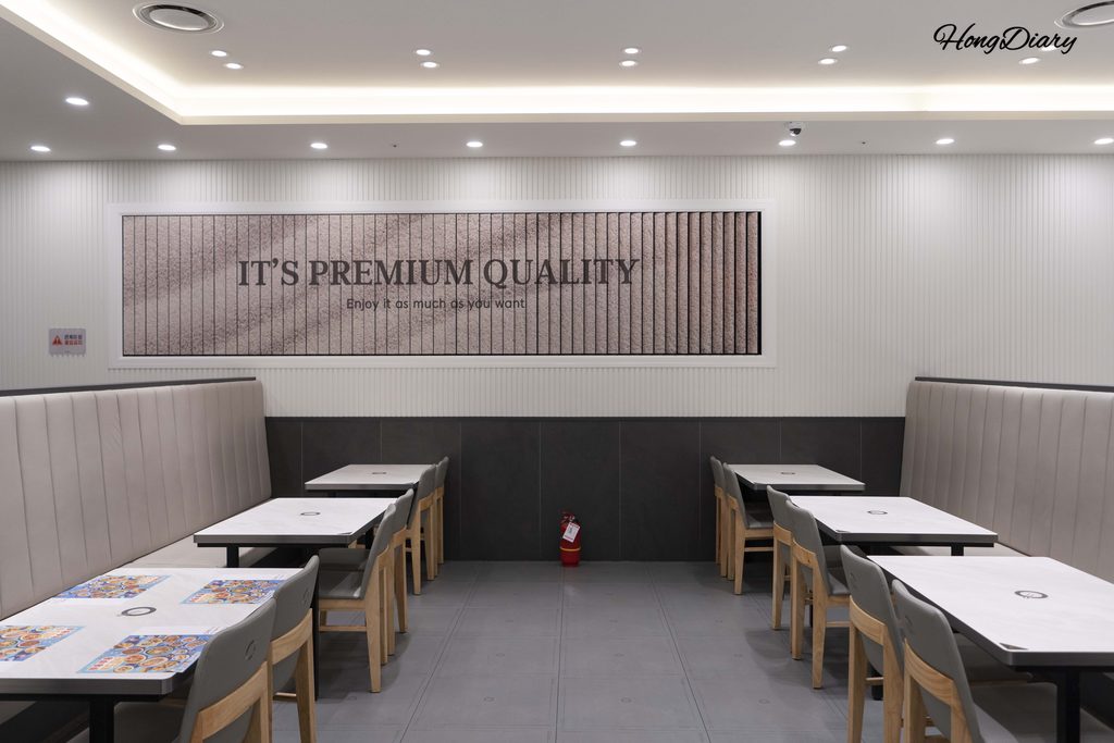 Spacious interior dining area at QooQoo Yangsan sushi buffet