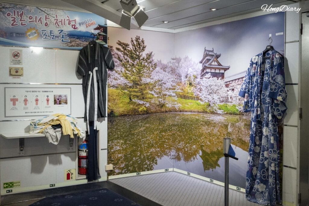 星希号の日本衣装体験フォトスポット