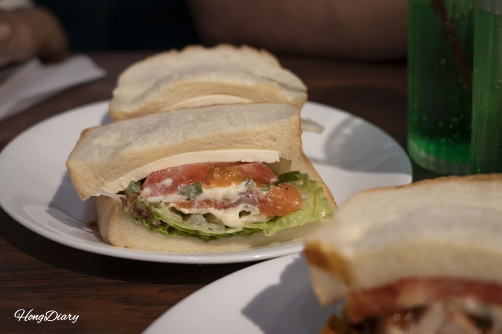 Smoked Salmon and Cream Cheese sandwich at Sandwich Factory OCM in Kokura, Kitakyushu
